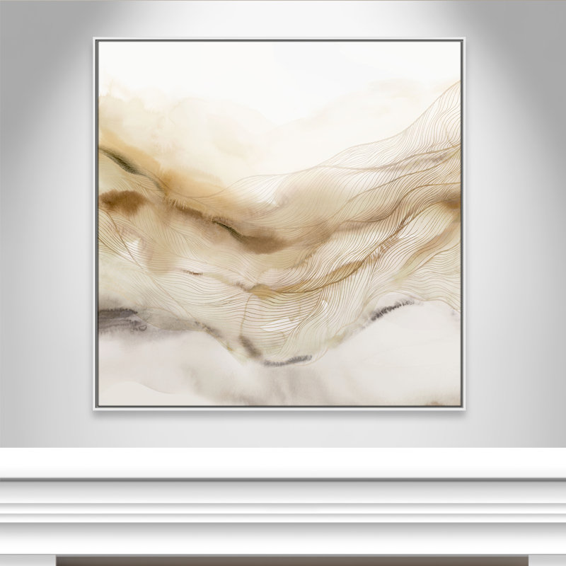 «Line Haze I» par Isabelle Z, Blanc, H 46,5 po x l 46,5 po