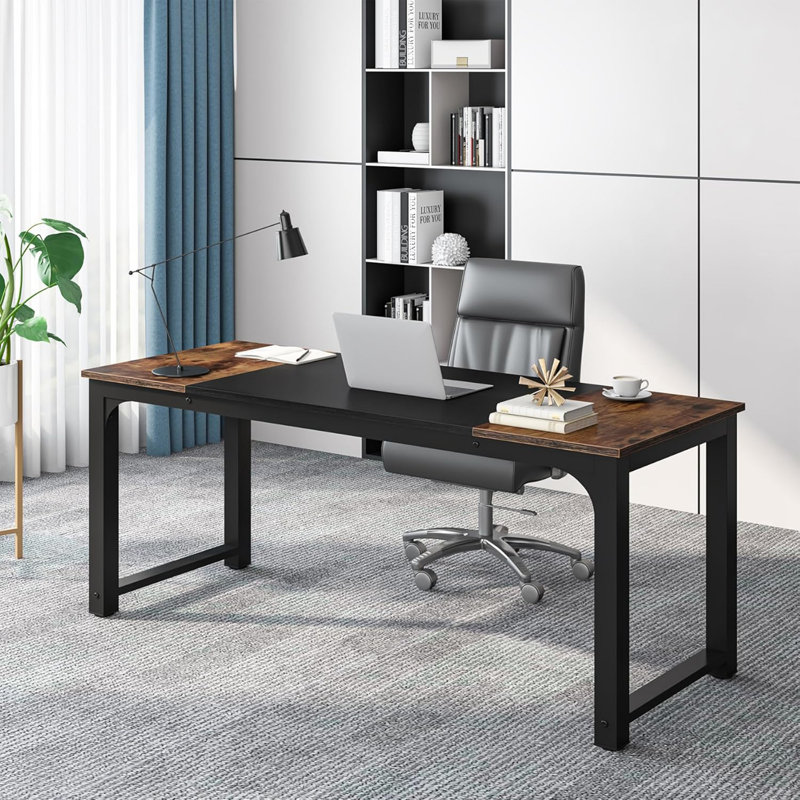 Bureau de direction 70,8 ", Brun / Noir