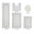 Makbul Premium 100% Cotton 2370 GSM 5-Piece Bath Rug Set, OEKO-TEX® Certified, Ultra Plush Tufted Bathroom Mats, Super Absorbent, Reversible, Machine Washable, Spa-Like Comfort, White/Ivory-131220314-73231171