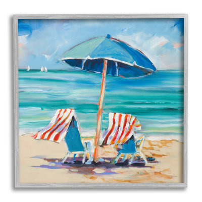 «Caribbean Delight Scenery» encadré sur bois par Jane Slivka, peinture