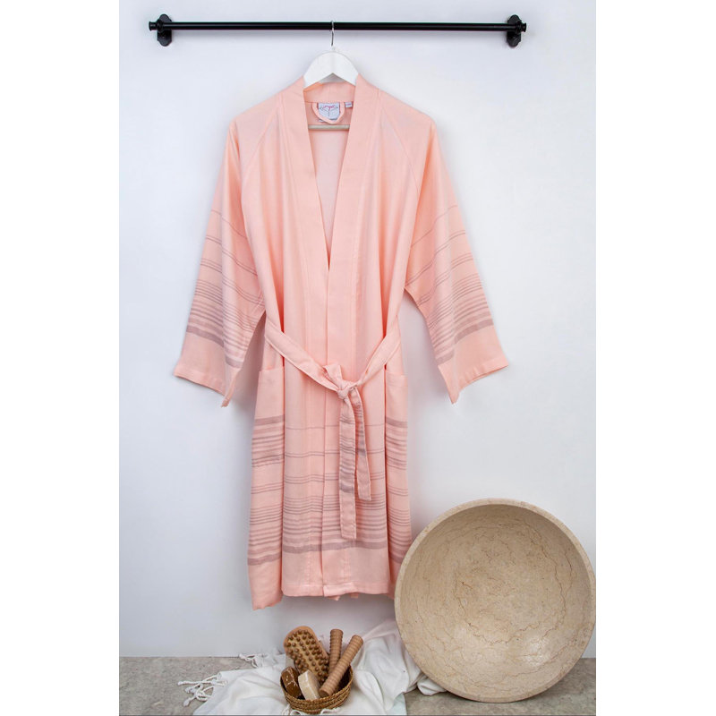 Peignoir au-dessus du genou 100% coton avec poches Leong
