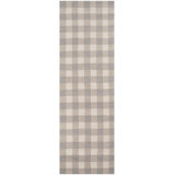 India Hand Woven Wool Gingham Area Rug
