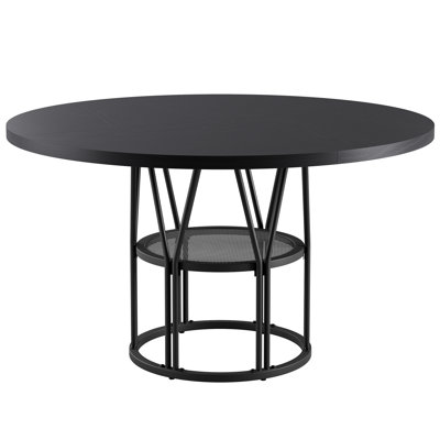 Round Metal Base Dining Table