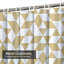Rideau de douche imperméable à motif de triangles dorés avec 12 crochets-18914275