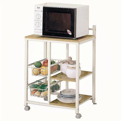 Versatile Compact Kitchen Cart with Efficient Storage and Mobility Options