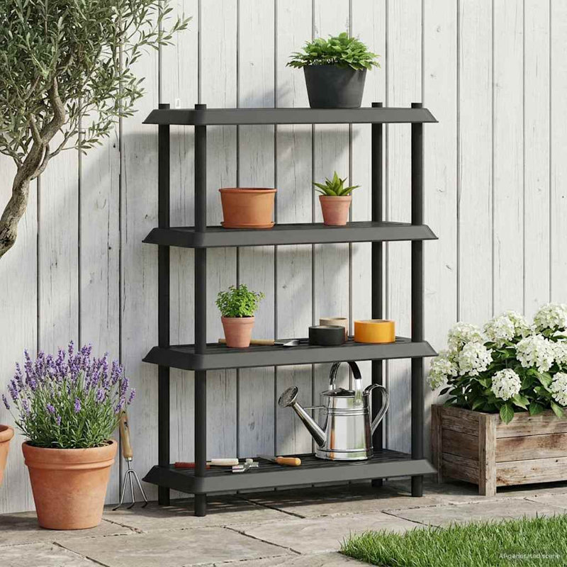 100 cm W Shelving Unit, 136.5cm H x 100cm W x 40cm D, Anthracite