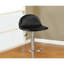 Tabouret noir en similicuir avec base et pieds de salle à manger modernes