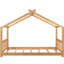 Lit plateforme simple naturel avec design maison. Pin et. Assemblage facile pour une chambre à coucher avec style. Confortable et élégant