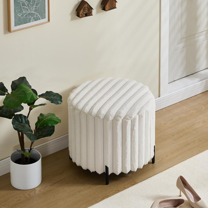 Round Ottoman (Beige), Beige