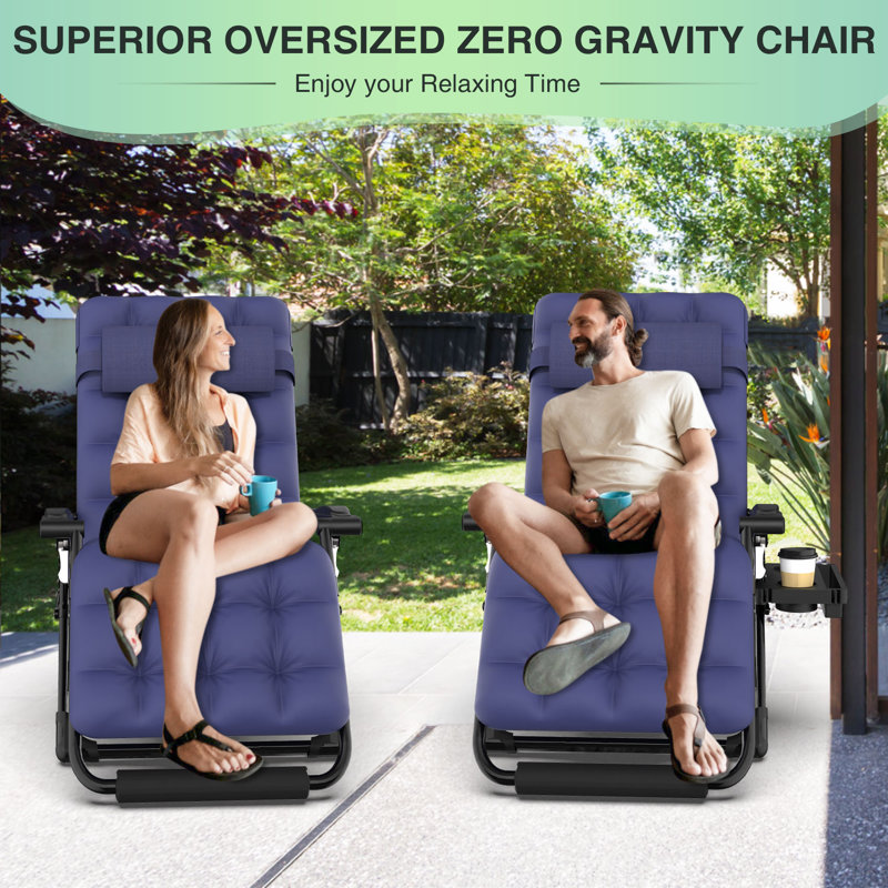 Fauteuil très grand pliable Bucero, Bleu