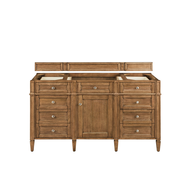 Brittany 60'' W Single Bathroom Vanity Base, Saddle Brown