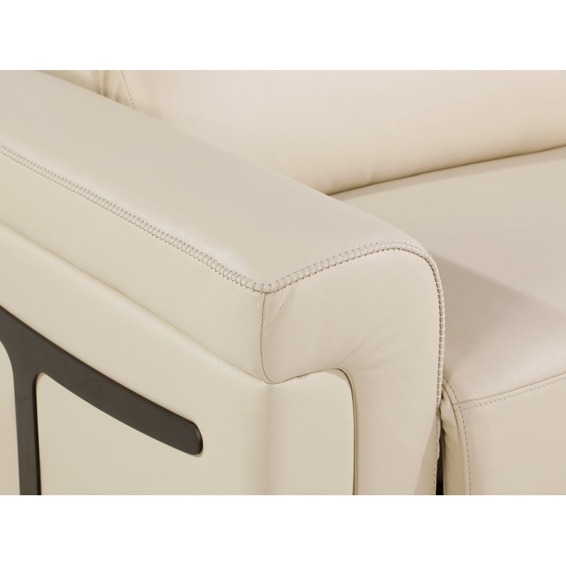 Fauteuil inclinable électrique Don cuir, Beige