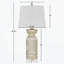 Lampe de table en verre texturé