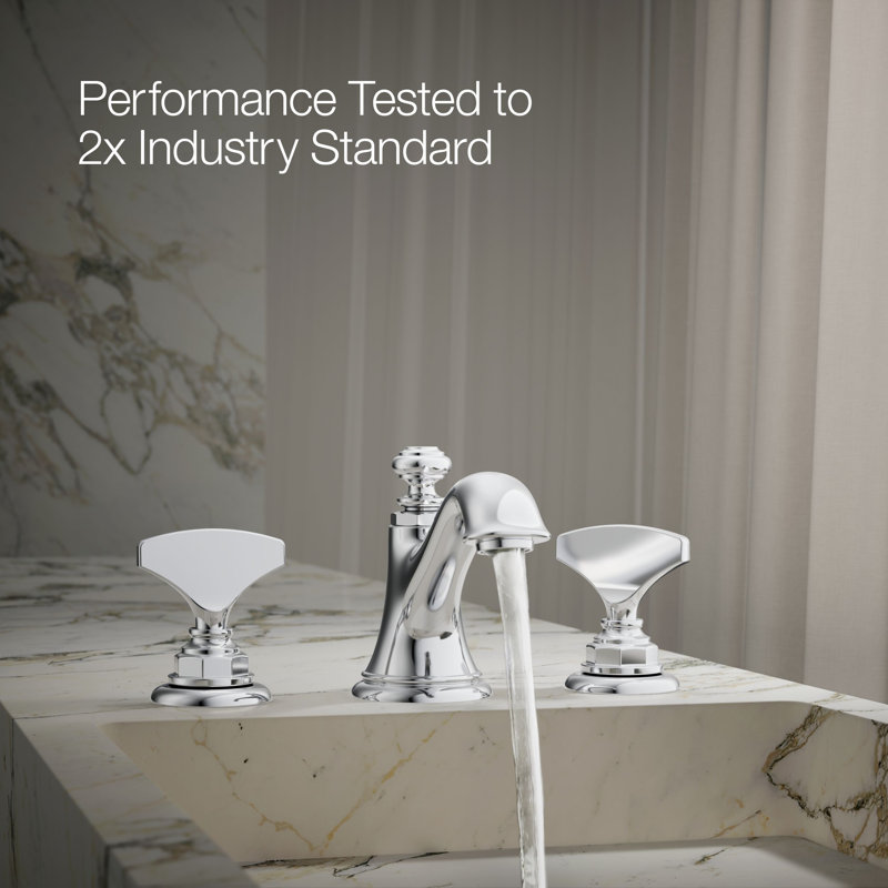 Artifacts Widespread Bathroom Sink Faucet Handles, Polished Chrome