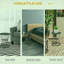 Table d'appoint en acier Outsunny