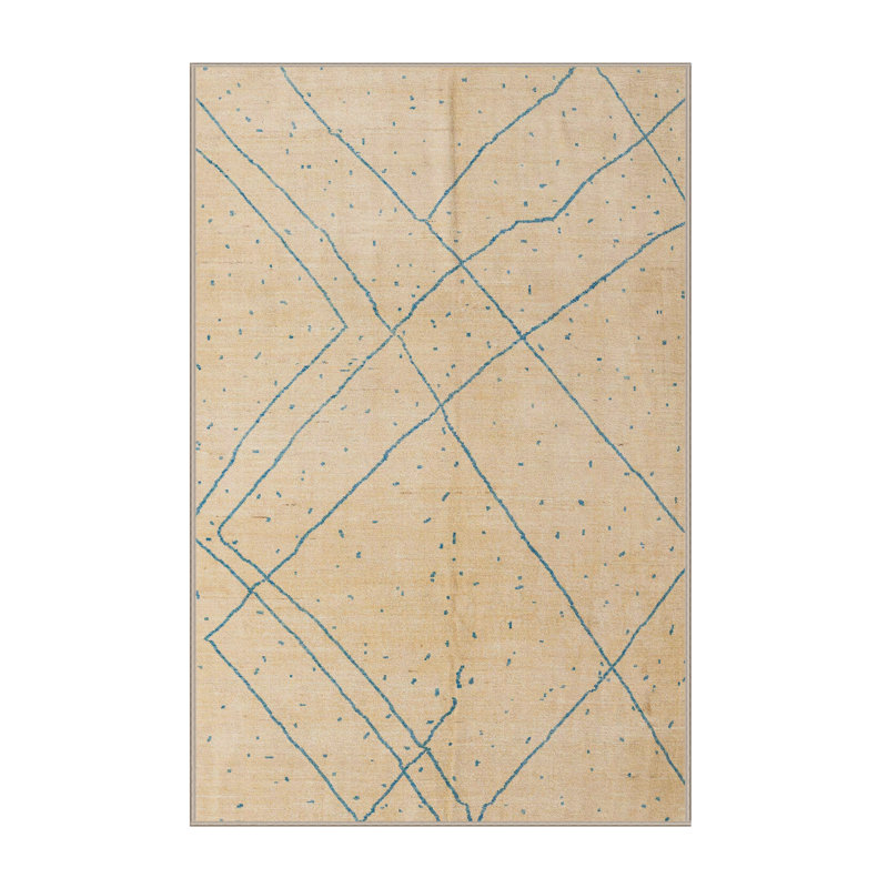 Tapis décoratif multicolore à motif abstrait, Rectangle 4 pi x 6 pi