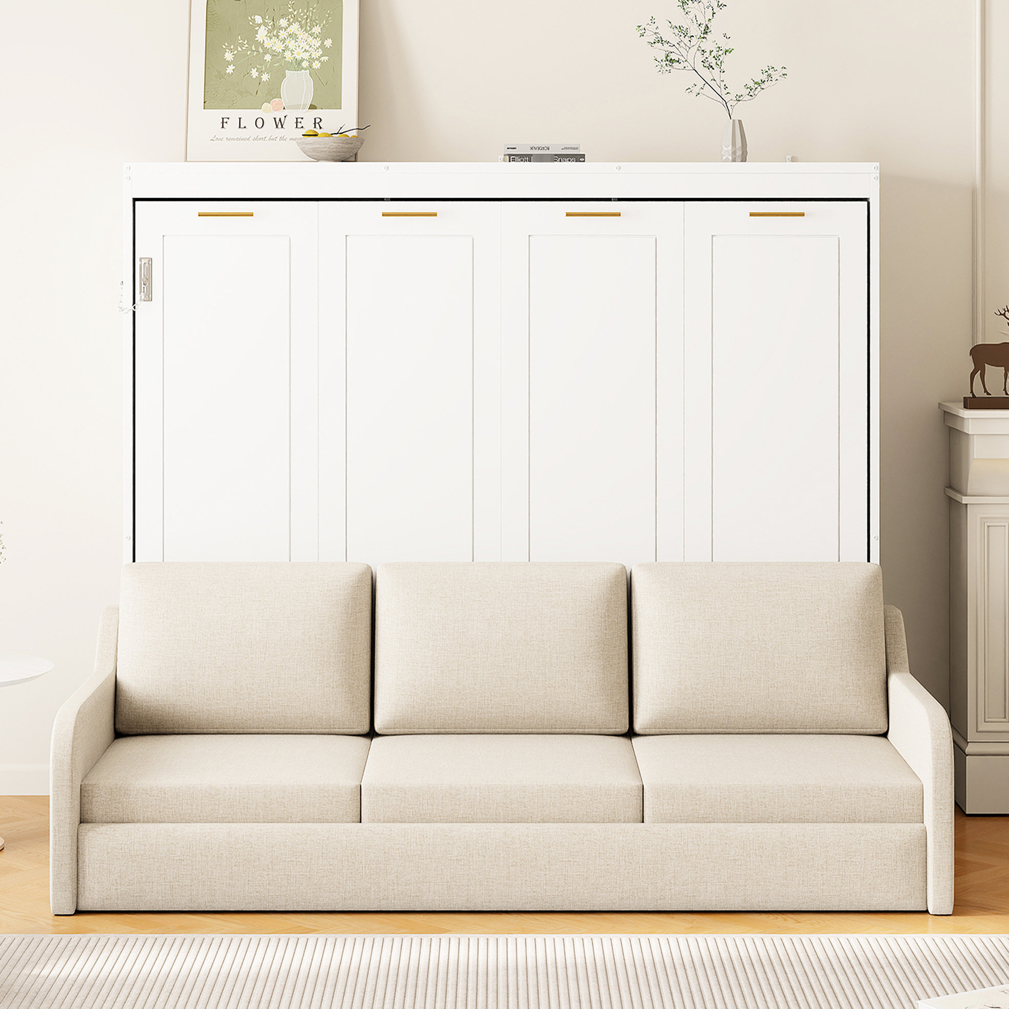 Curated visual reference: Fresh Look at Latitude Run Bed With Folding Built In Storage And Led