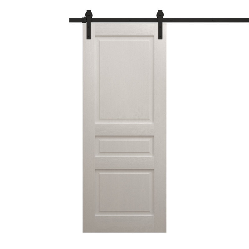 Porte de grange moderne | Ego 5012 | Ensemble de quincaillerie lourde pour rails | Portes intérieures solides, 30 po x 80 po