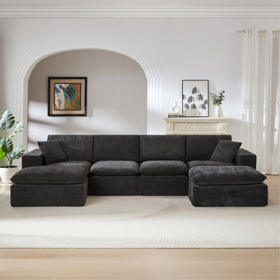 Canapé moderne en nuage de chenille, librement combinable, confortable pour s'asseoir, convient aux meubles de salon modernes dans les maisons, les appartements et les bureaux