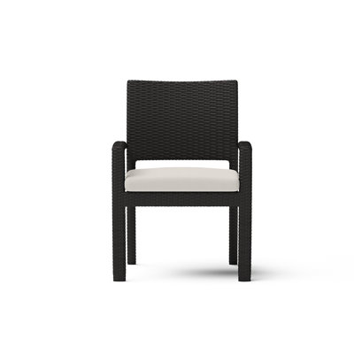 Ehrenfried Stacking Patio Dining Armchair With Sunbrella Cushion Covers by George Oliver