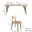 Ensemble de salle à manger rectangulaire en bois massif-101078373