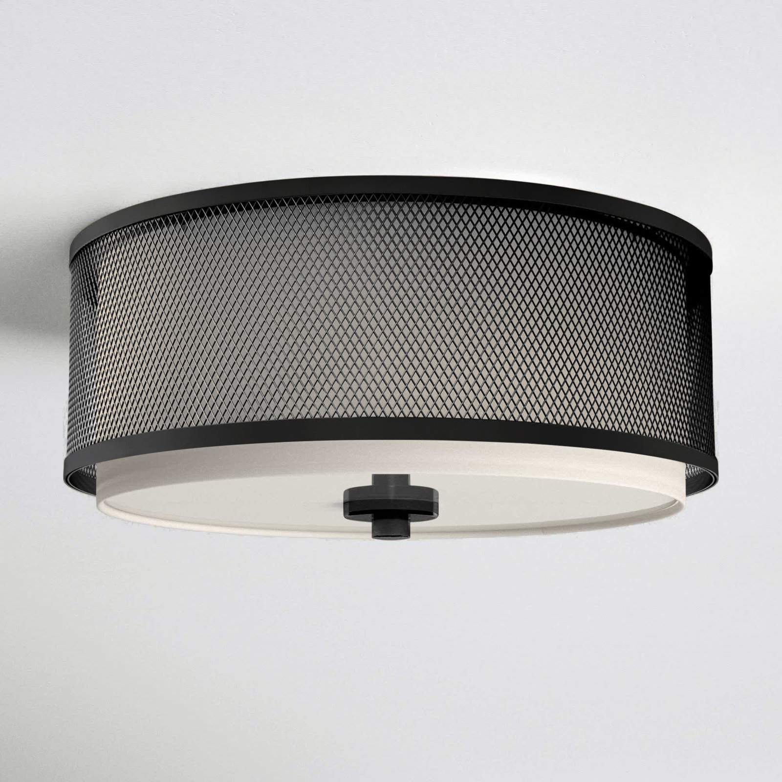 Penn 3-Light Flush Mount, Matte Black