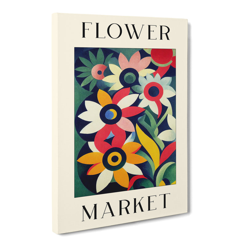 XMKTMKT-617 The Retro Flower Market Exhibition No.11 - Wrapped Canvas Print, 76cm H x 50cm W