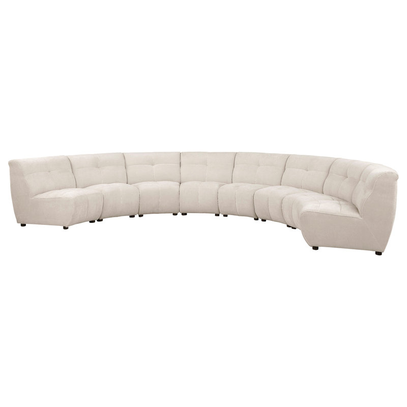 Canapé modulaire rembourré ivoire 8 pièces