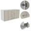 Armoire murale 2 portes 2 compartiments blanc et gris clair