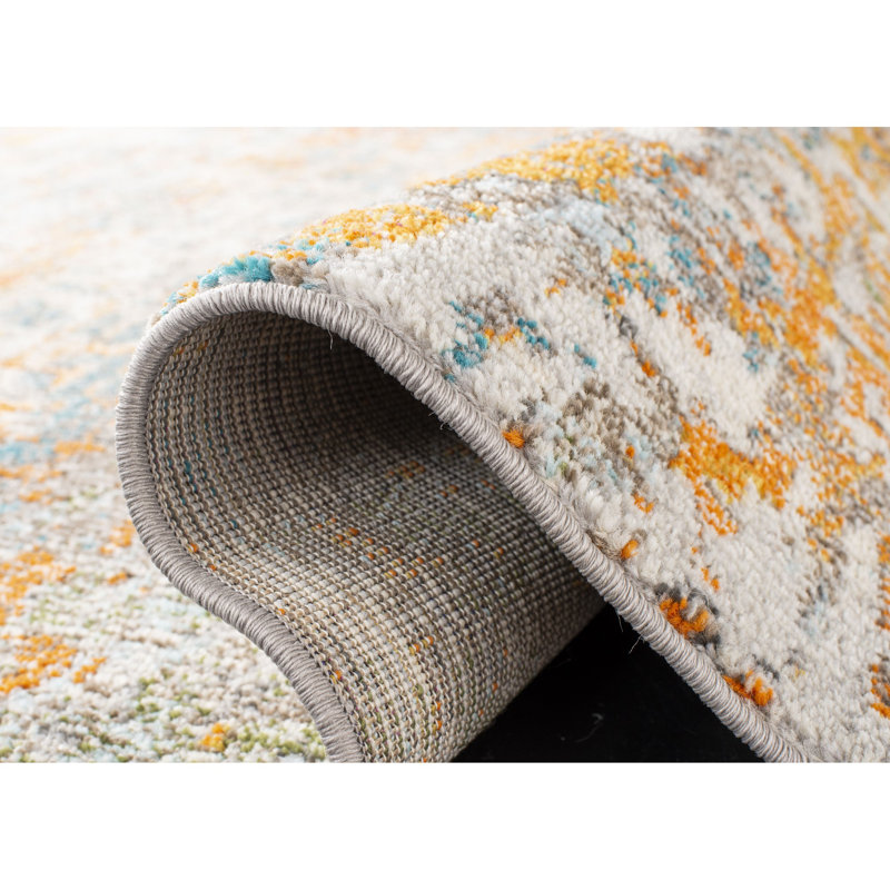 Felty Abstract Grey/Pink Area Rug, Rectangle 12' x 15'