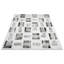 Tapis géométrique à motif à carreaux gris crème Abani Rugs Olessja Collection NOM140A-1306987352