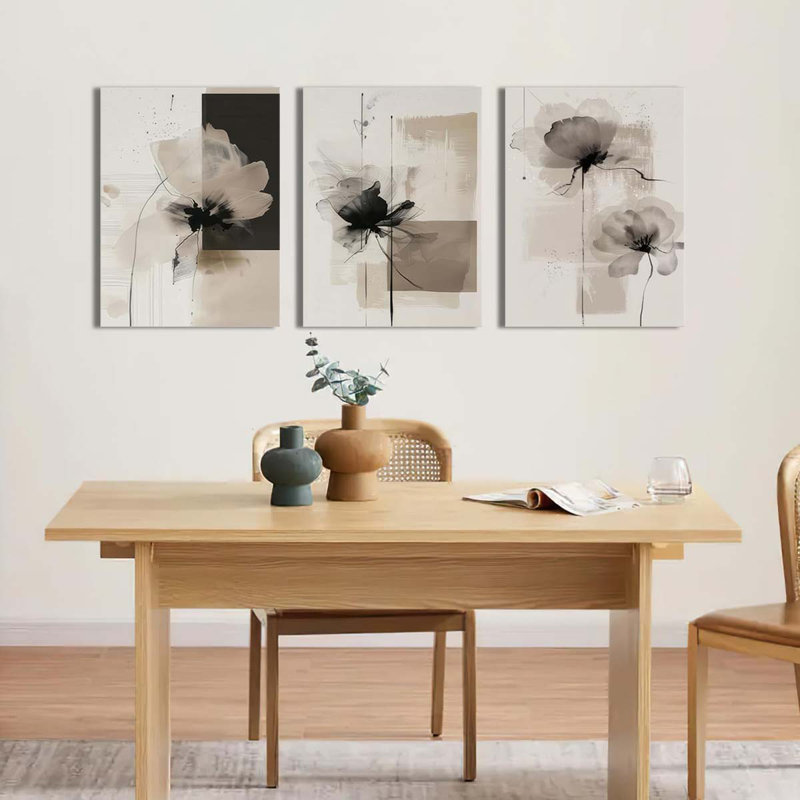 3 Piece Wrapped Canvas Print, 60 cm H x 40 cm W
