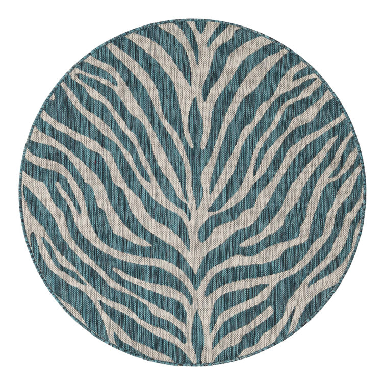 Teal Tsavo Indoor/Outdoor Safari Rug