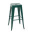 Tabourets de bar en métal sans dossier, hauteur de comptoir 30 pouces, ensemble de 2, non empilables, montage facile et détachables, gain de place, pour îlot de cuisine, bar, salle à manger, cadre stable antirouille à assembler et à nettoyer.