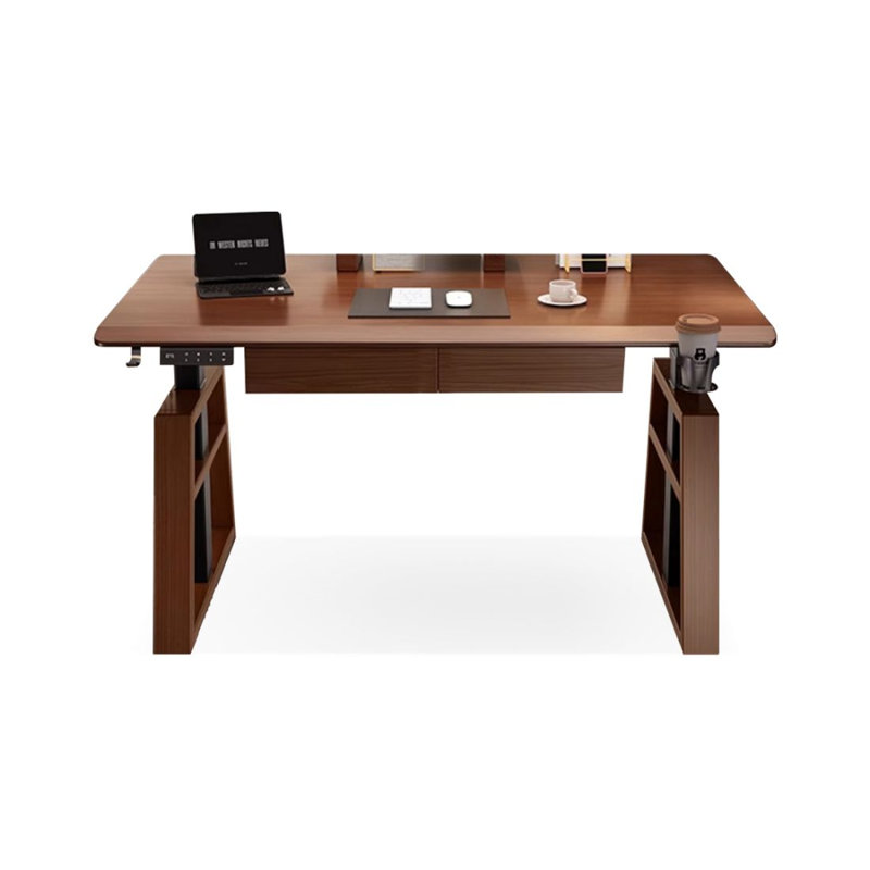 Bureau d'ordinateur à hauteur réglable en bois massif Smart Electric, H 24,41 po x l 55,12 po x P 27,56 po