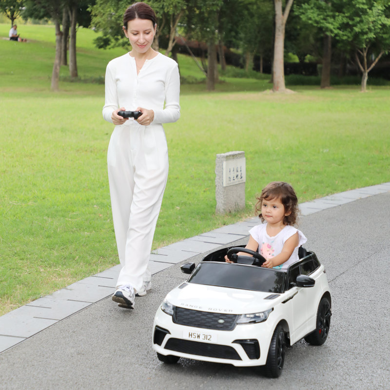 12V Kids Electric Licensed Land All-Terrain Vehicles Battery Powered Ride On with Remote Control, White
