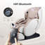 Fauteuil de massage 3D à gravité zéro, fauteuil inclinable de shiatsu complet avec application beige