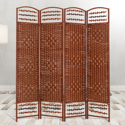 Tonalea 62 " W x 68 " H 4 - Panel Bamboo / Rattan Folding