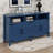 Modern 4-Door Sideboard Buffet With Adjustable Shelves And Half-Open Storage Cabinet-14669717