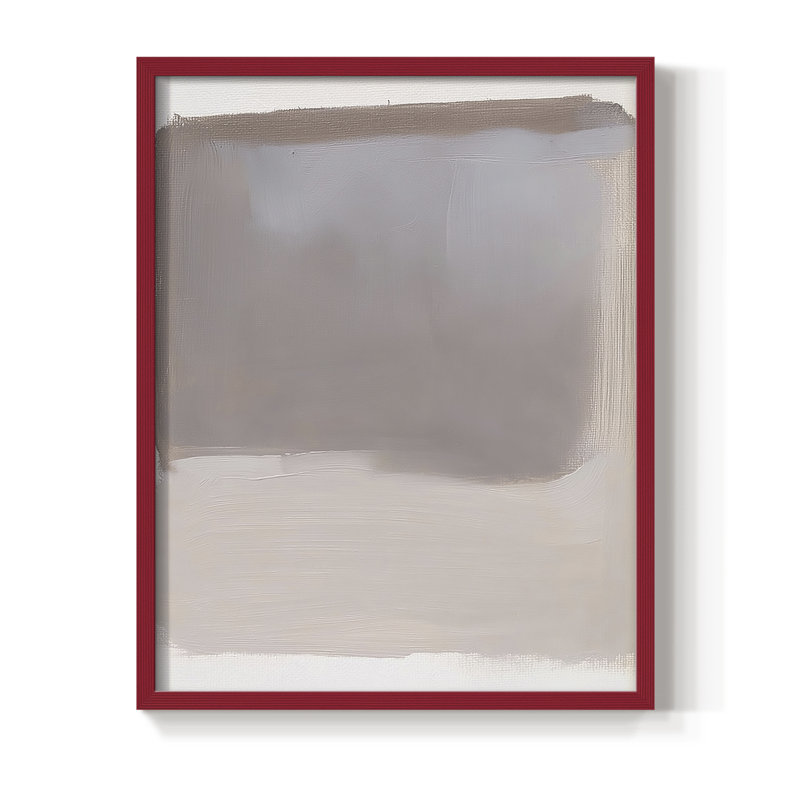 "ABSTRACT Series DCCXLII" par J Paul, H 11 po x l 9 po, Rouge