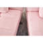 Futon convertible 71 po avec tissu doux rose et pieds dorés métalliques - Lit polyvalent en métal confortable