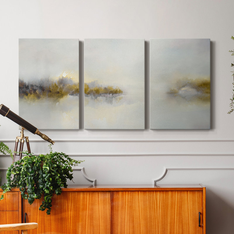 " Saffron Sunrise " 3 - Pieces, 48" H x 36" W x 1" D