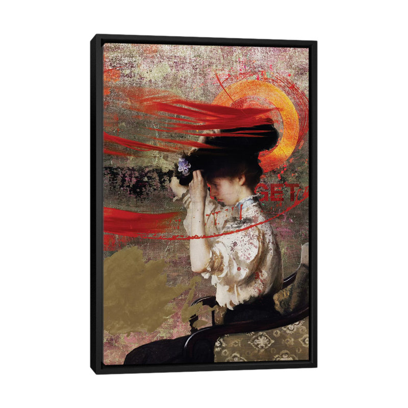« the hat », impression sur toile, H 26 po x l 18 po x P 1,5 po, Toile encadrée noire
