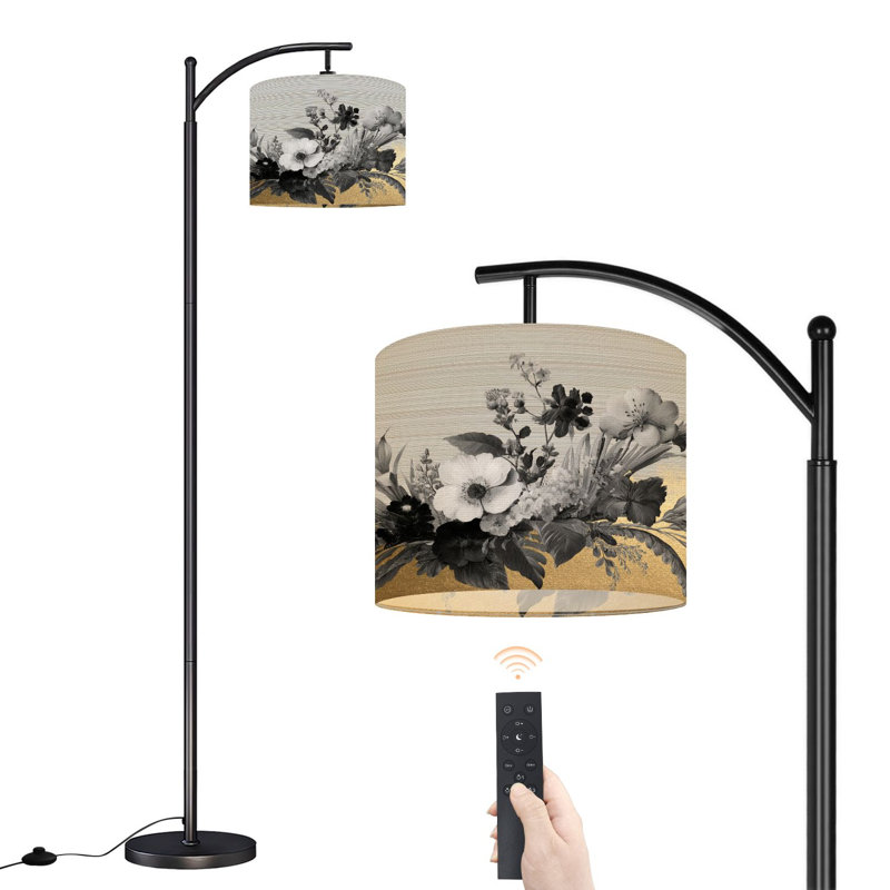 Lampe sur pied à arc à intensité variable avec télécommande DEL
