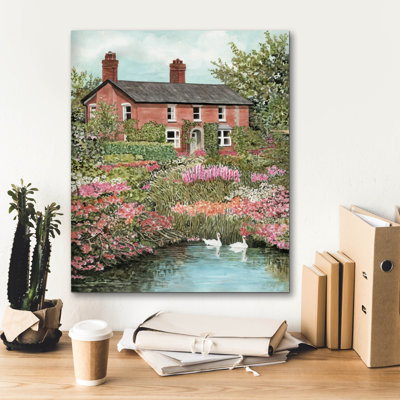  'Swan Cottage' by Cindy Jacobs Canvas Wall Art, 20" x 24"