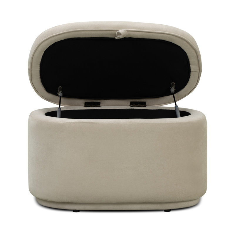Nurture& The Ottoman Premium Quality Storage for Nursery with Stain-Resistant Performance Fabric, Ivory Cotton Blend