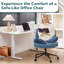Chaise de bureau Aguilera avec assise large de 66 cm (26 pouces), piètement croisé, sans accoudoirs et à roulettes-2085797672-2096535494
