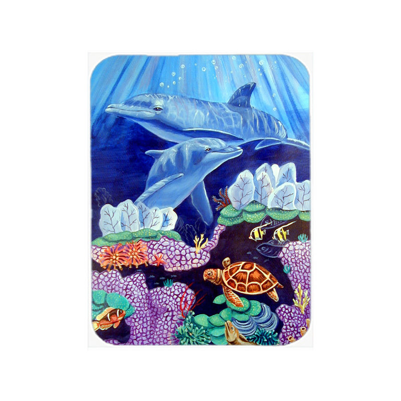 Planche à découper en verre Dolphin sous la mer