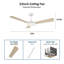 Gurseerit 52'' Ceiling Fan with LED Lights
