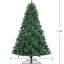 Arbre de Noël artificiel épinette 7,5 pi, 1400 extrémités de branches, support pliable, sapin naturel complet, métal, assemblage facile